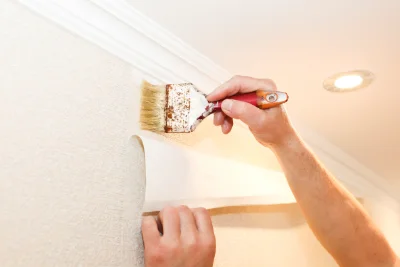 Pose de papier peint à l'Isle-en-Dodon — revêtements muraux et toiles de verre